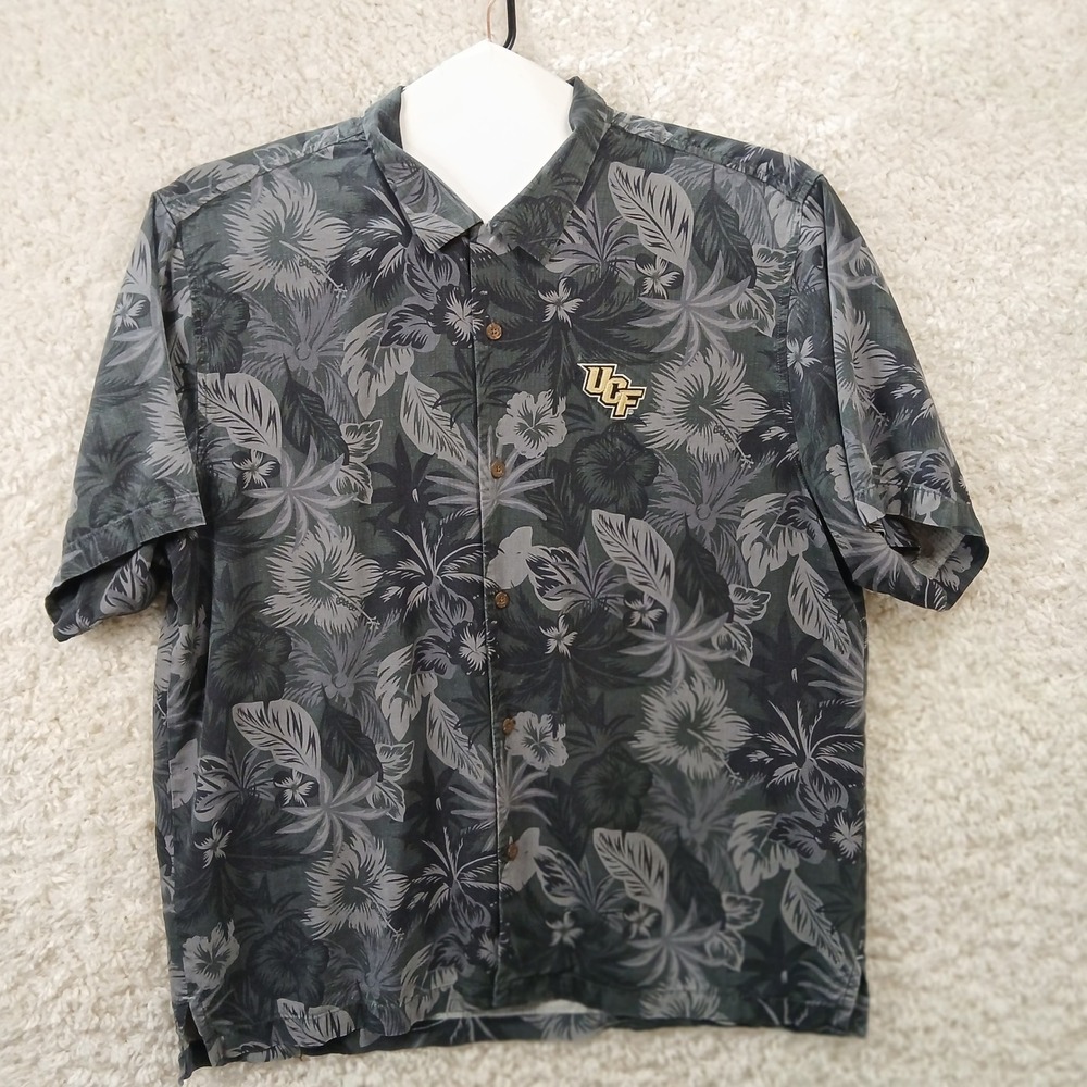Tommy Bahama UCF Knights Hawaiian Shirt Mens XL Silk‎ Short Sleeve Button Up